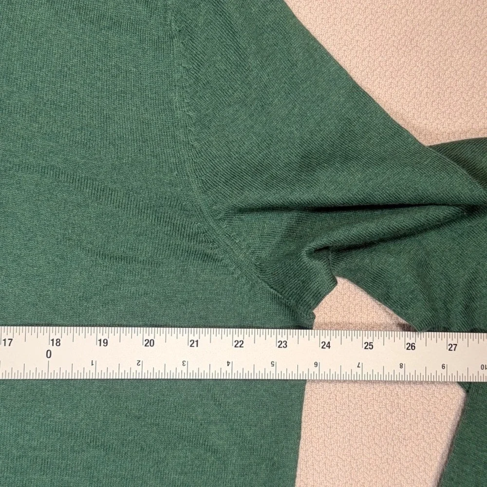 Banana Republic Premium Luxe Yarn V-Neck Sweater XL Mens Green Silk Cashmere